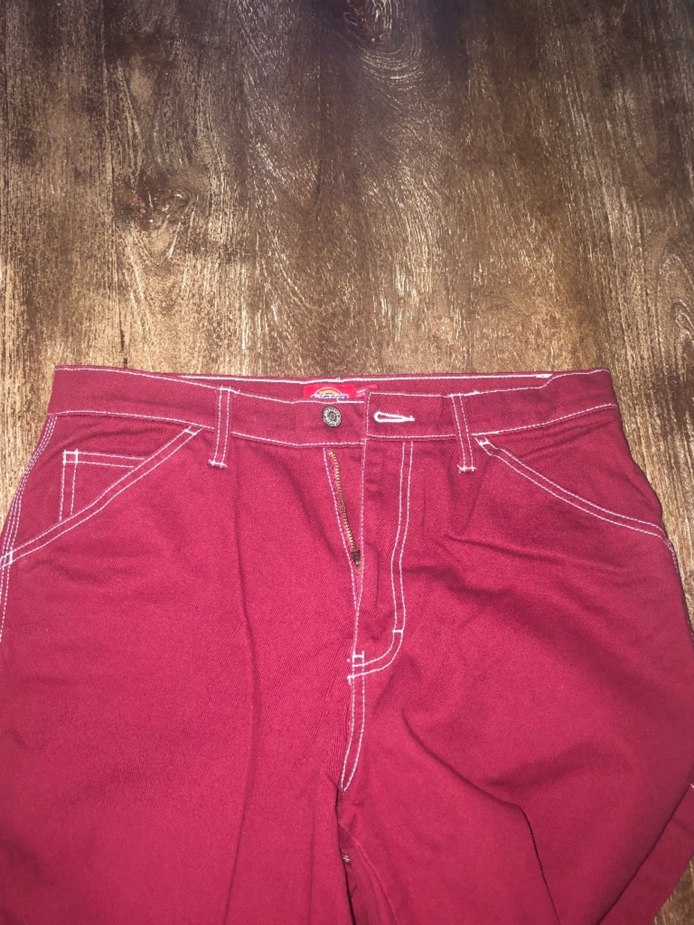 Dickies Women's High Waisted Red Carpenter Pant - Picture 5 of 6